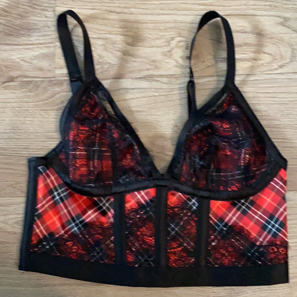 Victoria’s secret red plaid bralette